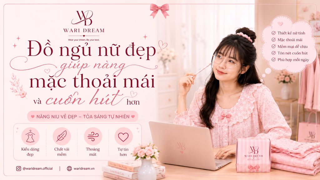 Đồ ngủ nữ đẹp giúp nàng mặc thoải mái và cuốn hút hơn